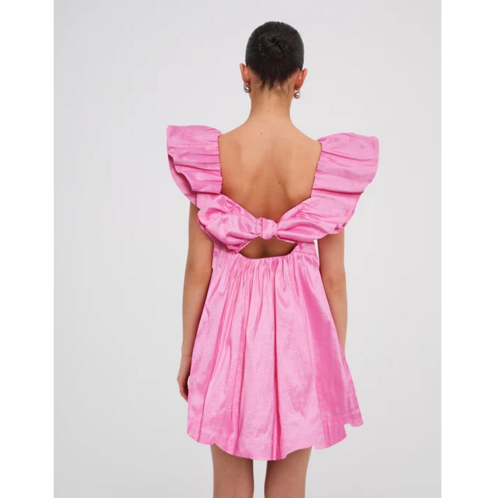 NWT For Love & Lemons Clementine Mini Dress in Pink Size M - Picture 3 of 9